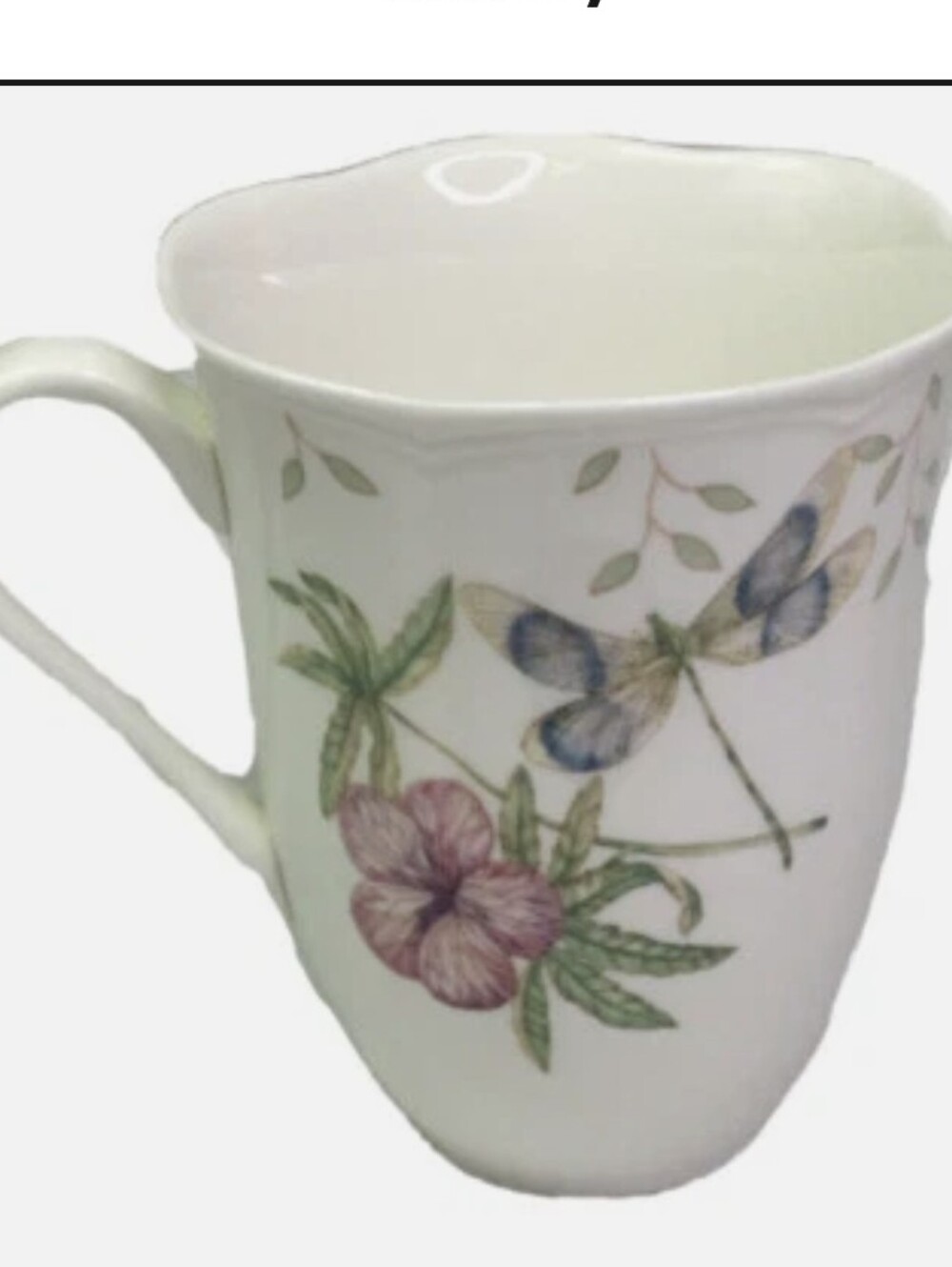 Lenox Floral Butterfly Meadow Porcelain Mugs Set Of 3